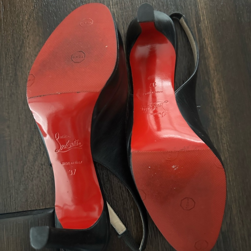 Christian Louboutin Black Slingback Heels
